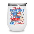 Books Fireworks And Freedom 4th Of July Book Lover Wine Tumbler