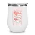 Books Flowers Art Flower Stack Pastel Feminine Wine Tumbler Books Flowers Art Flower Stack Pastel Feminine Wine Tumbler
