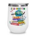 Books It's Okay To Be Kind Yellow Mental Health Day Kids Wine Tumbler