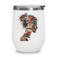 Books Lover Women Art Colorful Drawing Graphic Books Wine Tumbler