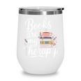 Books Are My Therapy Book Lover Coffee Books Flowers Bookish Wine Tumbler