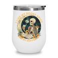 I Like My Books Spicy & My Coffee Icy Skeleton Read Book Wine Tumbler I Like My Books Spicy & My Coffee Icy Skeleton Read Book Wine Tumbler