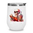 I Like My Books Spicy And My Coffee Icy Skeleton Wine Tumbler