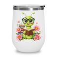 Bookworm Costume Kawaii Reading Worm For World Book Day Wine Tumbler