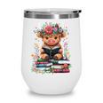 Bookworm Cute Baby Highland Cow Reading Book Wine Tumbler Bookworm Cute Baby Highland Cow Reading Book Wine Tumbler