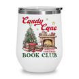 Candy Cane Book Club Holiday Party & Book Exchange Wine Tumbler