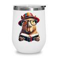Capybara Bookworm Rodent Reading a Book Wine Tumbler