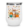 Cat Fall In Love With Reading Book Lover Autumn Wine Tumbler