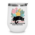Cat Meme I Like Cats And Books And Maybe Three People Wine Tumbler