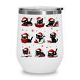 Cat Reading Books Lover Christmas Cat Lover Xmas Wine Tumbler