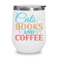 Cats Books And Coffee Wine Tumbler