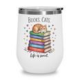 Cats Books Lover Men Women Wine Tumbler