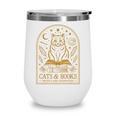 Cats And Books Because People Are Overrated Wine Tumbler