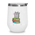 Cats And Books Read Reading Librarian Book Across America Wine Tumbler Cats And Books Read Reading Librarian Book Across America Wine Tumbler