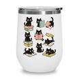 Cats Reading Books Cat Lover Wine Tumbler Cats Reading Books Cat Lover Wine Tumbler
