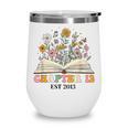 Chapter 12 Years Old 12th Birthday Wildflower Book Lover Wine Tumbler