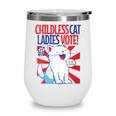 Childless Cat Ladies Vote Kamala Harris Cute Comic Book Cat Wine Tumbler Childless Cat Ladies Vote Kamala Harris Cute Comic Book Cat Wine Tumbler