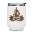 Christmas Book Reading Reader Xmas Bibliophile -Adult Christmas Tree Book Modern Wine Tumbler Christmas Book Reading Reader Xmas Bibliophile -Adult Christmas Tree Book Modern Wine Tumbler