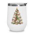 Christmas Book Tree Teacher Book Lover Xmas Librarian Wine Tumbler