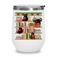 Christmas Cat Santa Bookshelves Book Lover Reader Wine Tumbler Christmas Cat Santa Bookshelves Book Lover Reader Wine Tumbler
