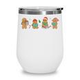 Christmas Library Gingerbread Man Books Lover Bookish Wine Tumbler