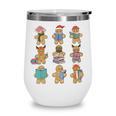 Christmas Library Gingerbread Man Books Lover Bookworm Wine Tumbler
