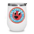 Clifford The Big Red Dog Round Distressed Logo Kids Books Wine Tumbler Clifford The Big Red Dog Round Distressed Logo Kids Books Wine Tumbler
