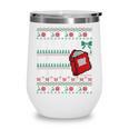 I Closed My Book To Be Here Ugly Christmas Sweater Wine Tumbler I Closed My Book To Be Here Ugly Christmas Sweater Wine Tumbler