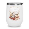 Coffee Cats & Books Cute Cat Book Lover Reading Wine Tumbler Coffee Cats & Books Cute Cat Book Lover Reading Wine Tumbler
