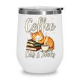 Coffee Cats And Books Lover For Women & Men Coffee Wine Tumbler