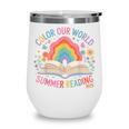 Color Our World Summer Reading 2025 Rainbow Art Book Wine Tumbler