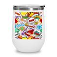 Comic Book Pop Art Modern Fun Wine Tumbler
