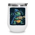 Cool Magical Book With Wizard Turtle For Adults And Kids Wine Tumbler