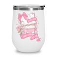 Coquette Reading Book Lover Pink Bow Bookish Mom & Daughter Wine Tumbler Coquette Reading Book Lover Pink Bow Bookish Mom & Daughter Wine Tumbler