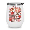 Coquette Teacher School Supplies Bows Books Globe Apple Cute Wine Tumbler Coquette Teacher School Supplies Bows Books Globe Apple Cute Wine Tumbler