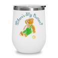Corduroy Where's My Button Teddy Bear Retro Children's Book Wine Tumbler