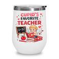Cupid's Favorite Math Teacher Valentine Reading Book Women Wine Tumbler Cupid's Favorite Math Teacher Valentine Reading Book Women Wine Tumbler