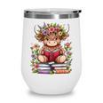 Cute Baby Highland Cow With Reading Book Bookworm Wine Tumbler Cute Baby Highland Cow With Reading Book Bookworm Wine Tumbler