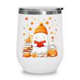Cute Beanie Ghost Bookworm Cozy Book Reading Halloween Wine Tumbler