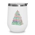 Cute Bookmas Christmas Book Tree Book Lover Teacher Wine Tumbler Cute Bookmas Christmas Book Tree Book Lover Teacher Wine Tumbler