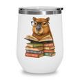 Cute Capybara Reading Books Animal Capybara Bookworms Wine Tumbler Cute Capybara Reading Books Animal Capybara Bookworms Wine Tumbler