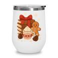 Cute Christmas Books Gingerbread Xmas Book Lover Teacher Wine Tumbler Cute Christmas Books Gingerbread Xmas Book Lover Teacher Wine Tumbler