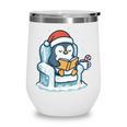 Cute Christmas Penguin Reading Book Cozy Winter Holiday Art Wine Tumbler Cute Christmas Penguin Reading Book Cozy Winter Holiday Art Wine Tumbler