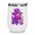Cute Dragon Reading Books Bookworm Wine Tumbler