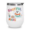 Cute Ghost Book Halloween Spooky Boo School Art Teacher Wine Tumbler