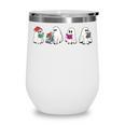 Cute Ghosts Reading Books Lover Spooky Season Halloween Wine Tumbler