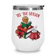 Cute Gingerbread Man Reading Book Nerd Christmas Bookish Wine Tumbler Cute Gingerbread Man Reading Book Nerd Christmas Bookish Wine Tumbler