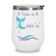 Cute Mermaid Librarian Teacher Dive Into A Good Book Reading Wine Tumbler