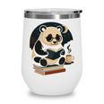 Cute Panda Reading Book Under Moon Bookworm Coffee Lover Wine Tumbler Cute Panda Reading Book Under Moon Bookworm Coffee Lover Wine Tumbler