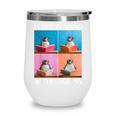 Cute Penguin Reading Book School Librarian Teacher Student Wine Tumbler Cute Penguin Reading Book School Librarian Teacher Student Wine Tumbler